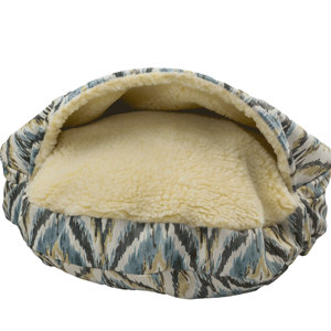 Snow Dog Orthopedic Premium Cozy Cave Hooded Dog Bed with Sherpa Interior