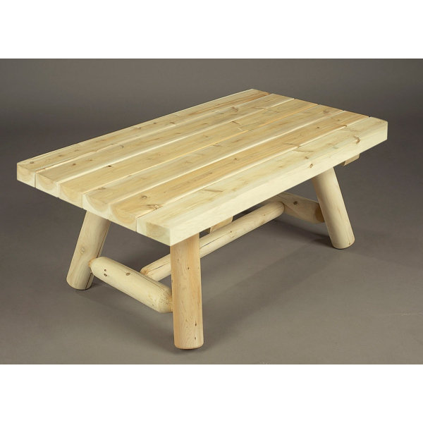Rustic Cedar Rectangular Cedar Coffee Table & Reviews Wayfair
