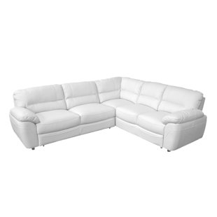 120 Inch Sectional Sofa Wayfair Cleona Leather Sleeper Sectional By Red Barrel Studio
