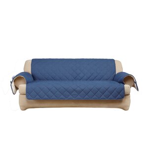 Denim Sherpa T-Cushion Sofa Slipcover
