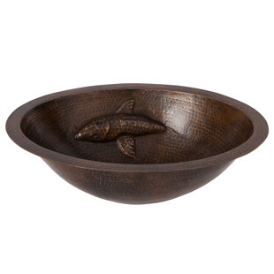 Koi Fish Vessel Sink Wayfair Koi Fish Metal Oval Undermount Bathroom Sink