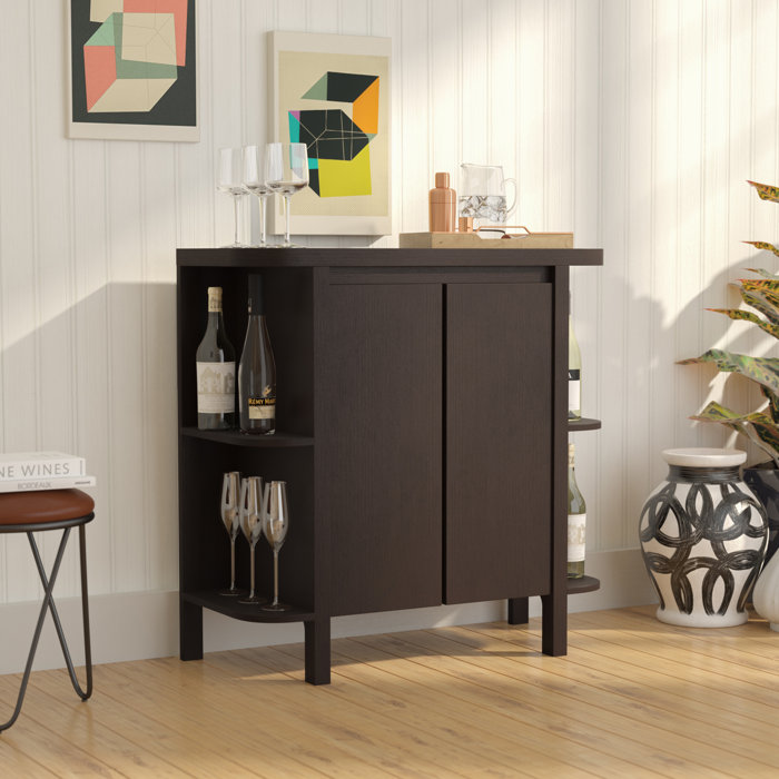 Laude Run Spraggins Bar Cabinet With Wine Storage Reviews Spraggins Bar Cabinet With Wine Storage