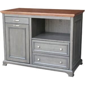 Bristol Kitchen Island with Wood Top