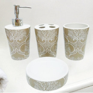 C Bathroom Accessories Wayfair Almont C Life Ceramic 4 Piece Bathroom Accessory Set