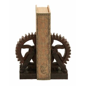 Rusted Gear Book End (Set of 2)