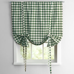 Buffalo Check Decorative Tie-Up Shade (Set of 6)