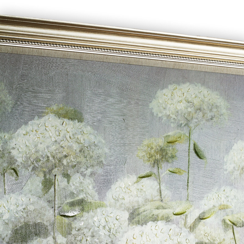 'Hydrangea Garden' Framed Painting Print on Wrapped Canvas & Reviews