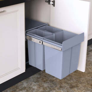 Pull Out Kitchen Waste Bins Wayfair Co Uk Plastic 40 Litre Pull Out Under Counter Rubbish Bin