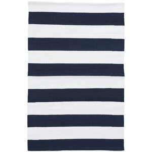 Catamaran Navy/White Indoor/Outdoor Area Rug