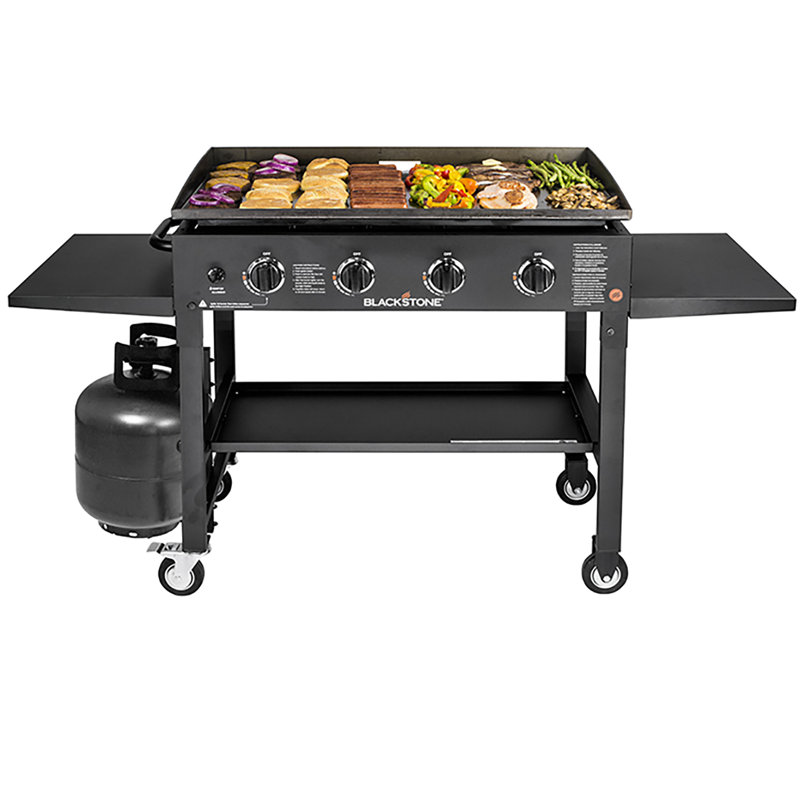 Blackstone 36 Cooking Station 4 Burner Flat Top Propane Gas Grill Blackstone 36 Cooking Station 4 Burner Flat Top Propane Gas Grill Griddle With Side