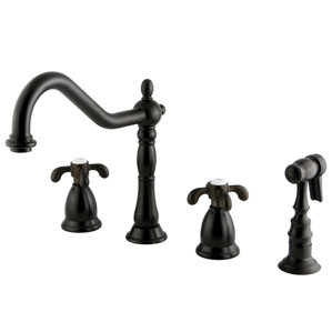 Kingston Brass French Country Double Handle Widespread Kitchen Faucet