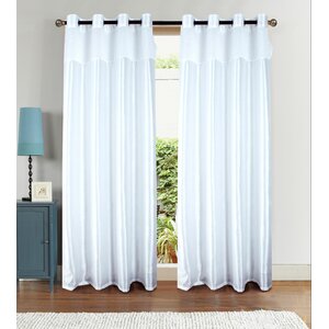 Auburn Solid Semi-Sheer Single Curtain Panel