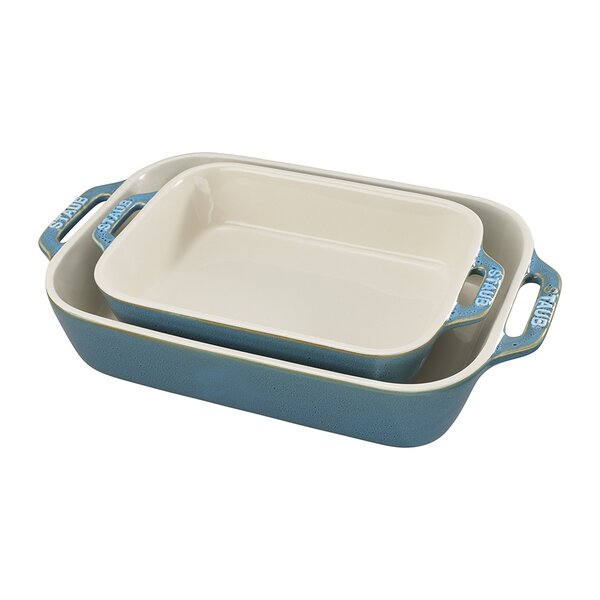 Crate & Barrel Slate Blue 9x13 Rectangular Cake Pan