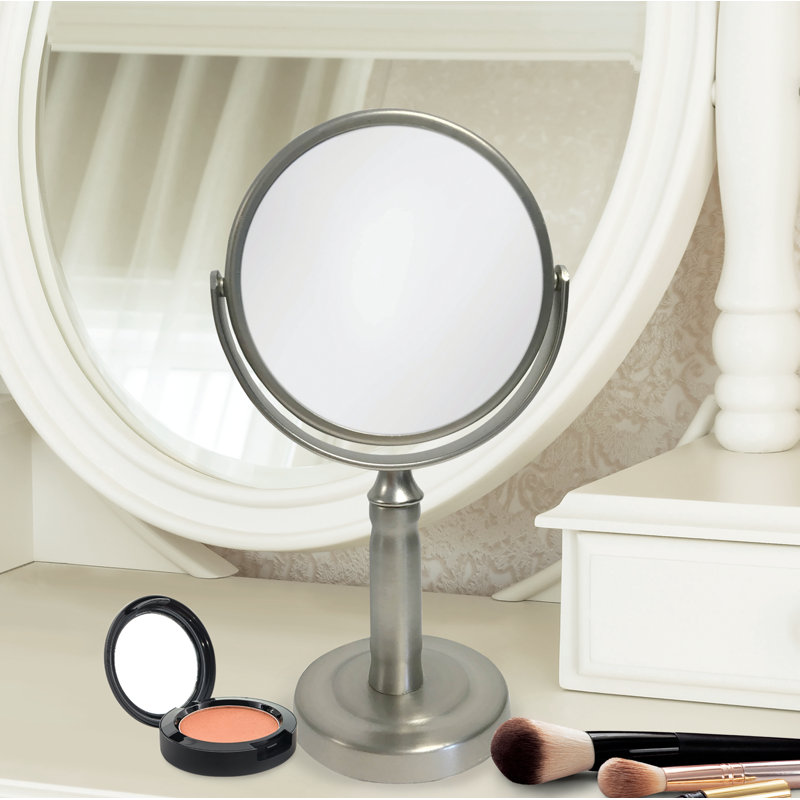 Charlton Home Dinkins Mini Round Double Sided Magnifying Standing