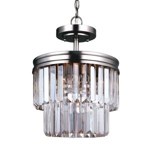 Domenique 2-Light Metal Semi Flush Mount