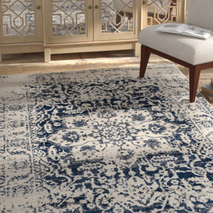 Rugs For Under Kitchen Table Wayfair Katie Cream Navy Indoor Area Rug