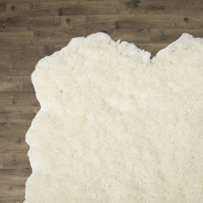 Loon Peak Pierce Faux Sheepskin Ivory Area Rug & Reviews Wayfair