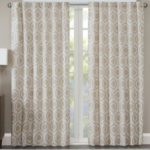 Fredericksburg Geometric Room Darkening Rod Pocket Single Curtain Panel