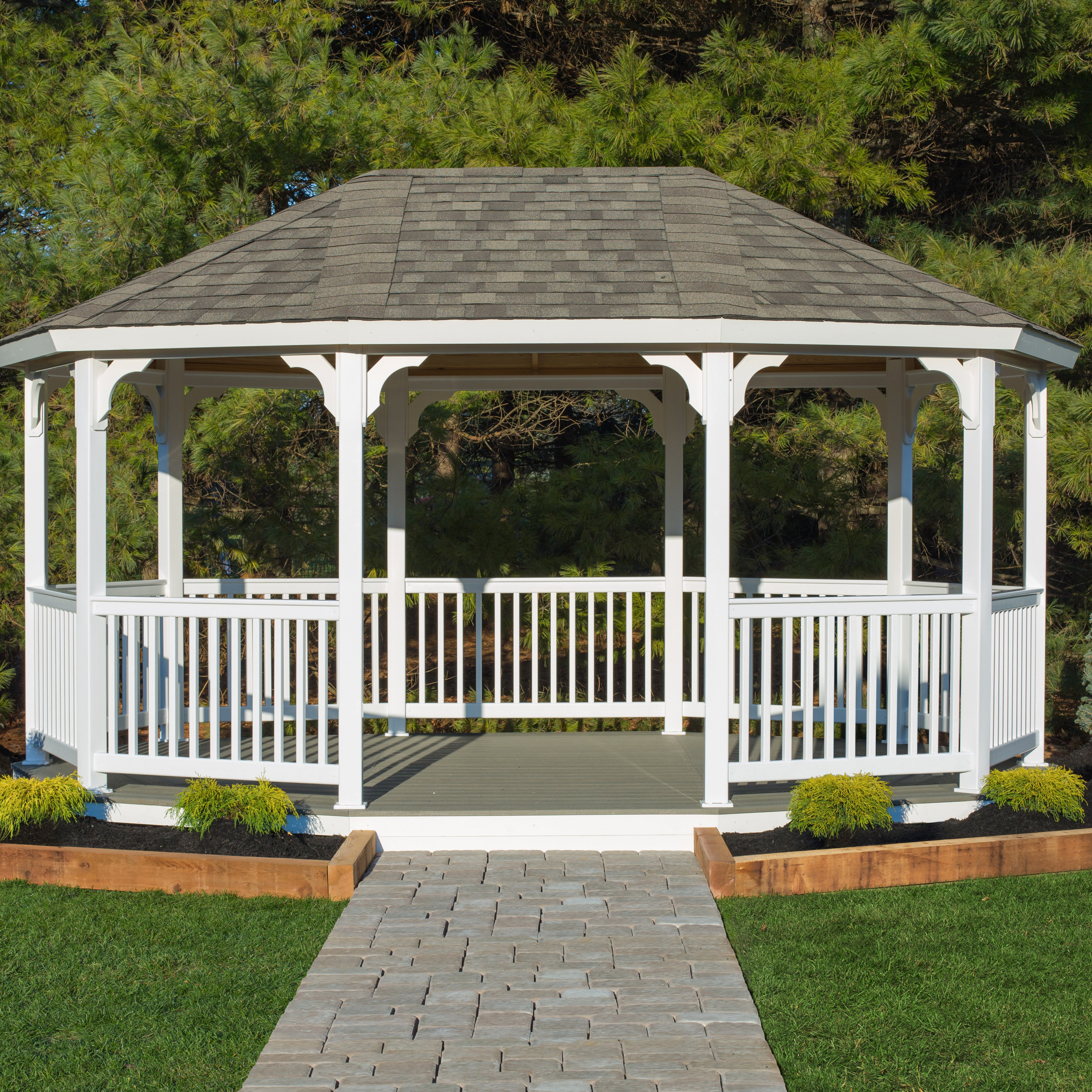 Yardcraft 18 Ft W X 12 D Solid Wood Patio Gazebo Wayfair
