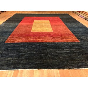 Gabbeh Hand-Knotted Black/Red Area Rug