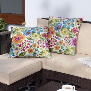 Paxton Floral Indoor/Outdoor Throw Pillow (Set of 2)