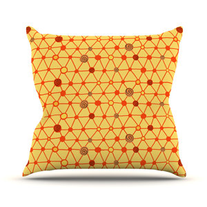 Vintage Playground by Jane Smith Throw Pillow