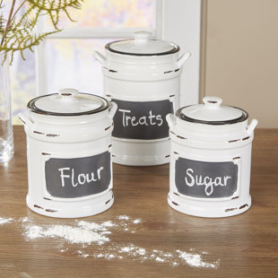 Kitchen Canisters Jars You Ll Love Wayfair Kitchen Canister Set Of 3