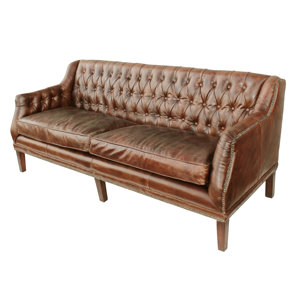 Pinesdale Leather Sofa by Loon Peak