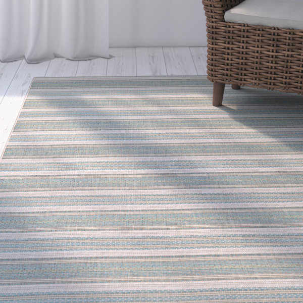 Wexford Blue/Ivory Indoor/Outdoor Area Rug & Reviews Birch Lane