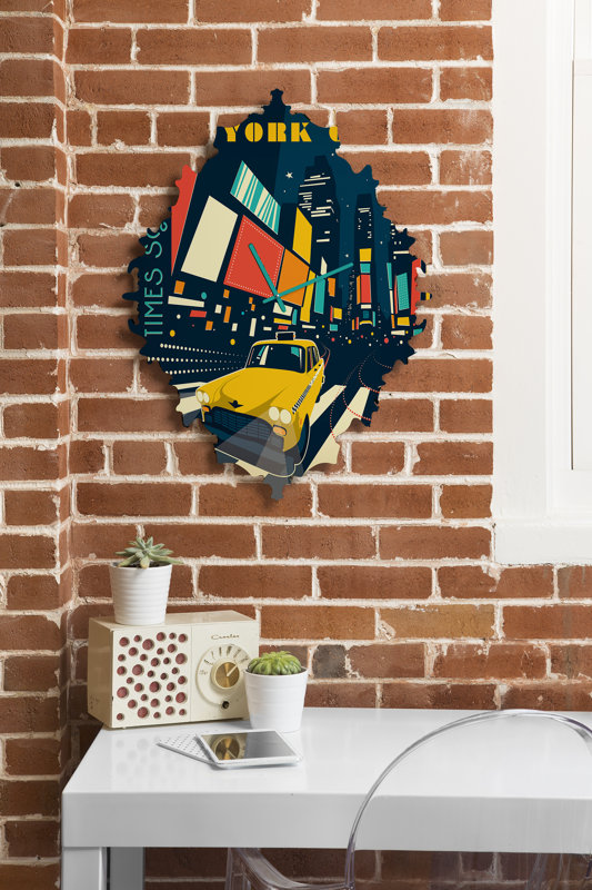Deny Designs Anderson Design Group NYC Times Square Wall Clock