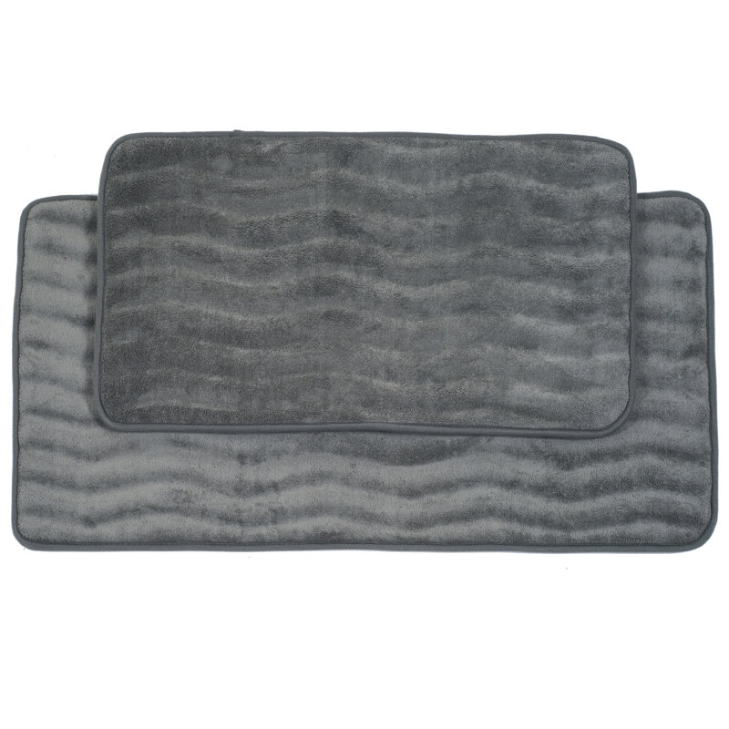 Lavish Home 2 Piece Memory Foam Bath Mat Set & Reviews Wayfair