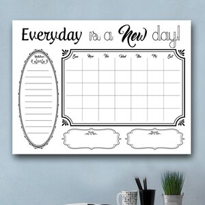 Dry Erase Monthly Calendar Memo Board