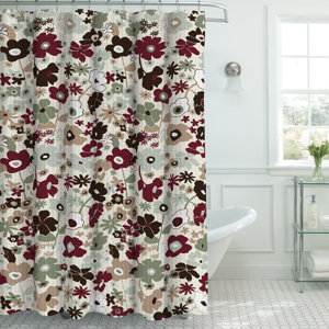 Oxford Fabric Weave Textured Shower Curtain Set