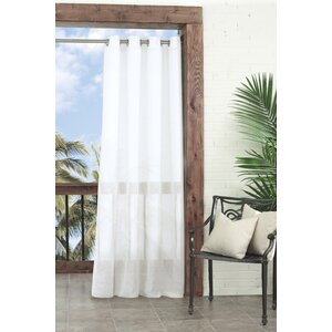 Summerland Solid SheerGrommet Single Curtain Panel