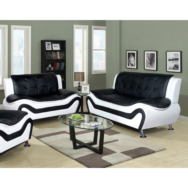 Orren Ellis Crocker 2 Piece Leather Living Room Set Reviews Orren Ellis Crocker 2 Piece Leather Living Room Set Reviews Wayfair