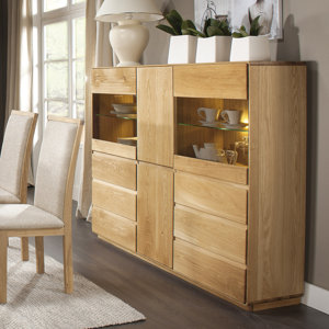 Standvitrine Burgett aus Massivholz von Marlow H..