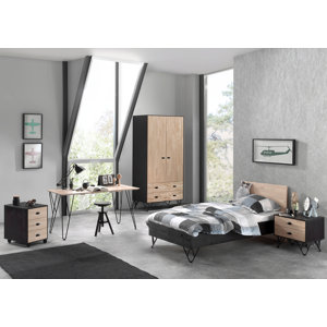 5-tlg. Schlafzimmer-Set William, 90 x 200 cm von..