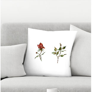 Loose Pillow Back Slipcovers Wayfair Shealeen Louise Loose Rose Buds Throw Pillow
