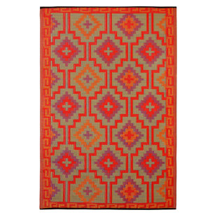 Modern Outdoor Rugs Allmodern Patterson Square Red Indoor Outdoor Area Rug