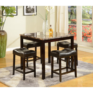 Octavia 5 Piece Counter Height Dining Set by Red..