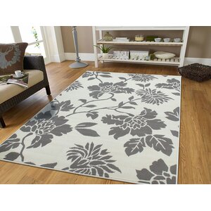 Irondale Contemporary Gray/Ivory Indoor/Outdoor Area Rug