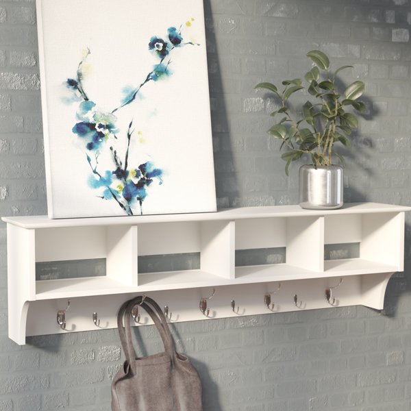 Zipcode Design Mackenzie 60 Hanging Entryway 9 Hook Storage Shelf Zipcode Design Mackenzie 60 Hanging Entryway 9 Hook Storage Shelf Reviews Wayfair