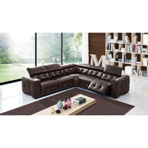 Bulkley Leather Reclining Sectional by..