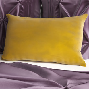 Mustard Yellow Velvet Pillow Wayfair Velvet Lumbar Pillow