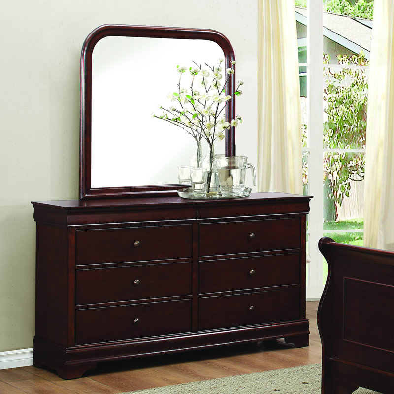 Homelegance Abbeville 6 Drawer Dresser With Mirror Reviews Wayfair Abbeville 6 Drawer Dresser With Mirror