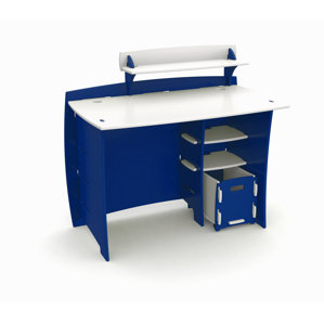 Race Writing Desk with Accessory Shelves and File Cart by Legare Furniture