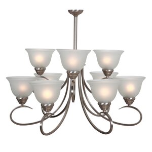 Gibson 9-Light Shaded Chandelier