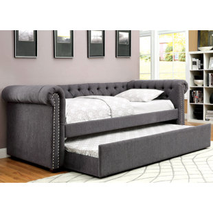 Upholstered Daybeds You Ll Love Wayfair Leona Daybed With Trundle