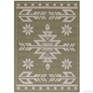 Ilana All Weather Indoor/Outdoor Sage Green Area Rug