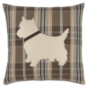 plaid dog pillow